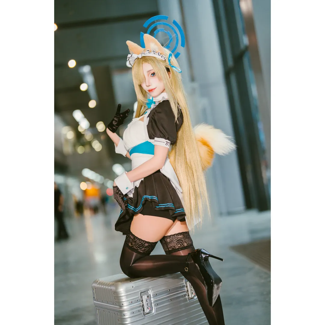 漫展返图, 碧蓝档案, 萤火虫漫展, 一之濑明日奈cos, 女仆装cosplay - 第1张