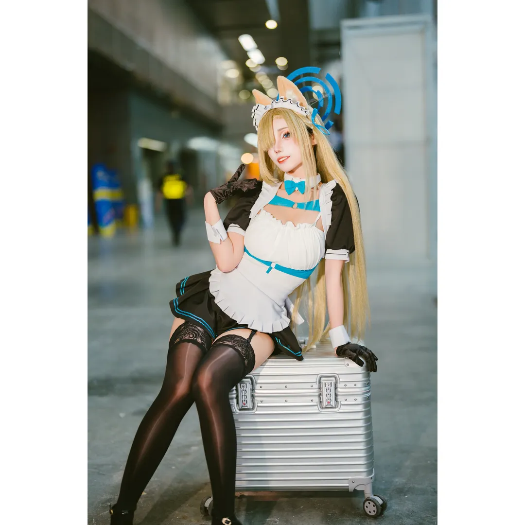 漫展返图, 碧蓝档案, 萤火虫漫展, 一之濑明日奈cos, 女仆装cosplay - 第2张