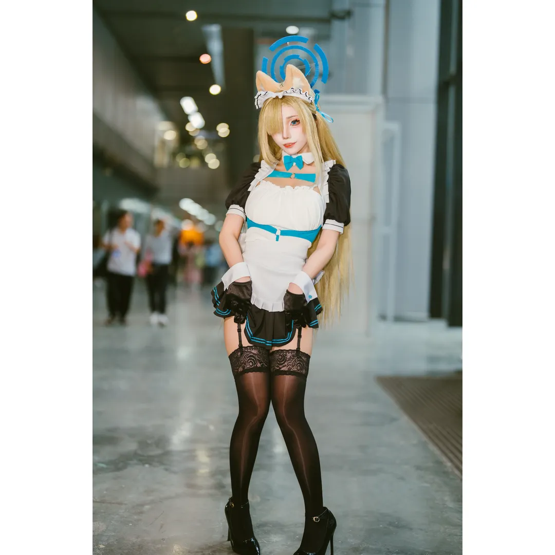 Convention photos, Blue Archive, Firefly ACG Expo, Ichinose Asuna cosplay, Maid outfit cosplay