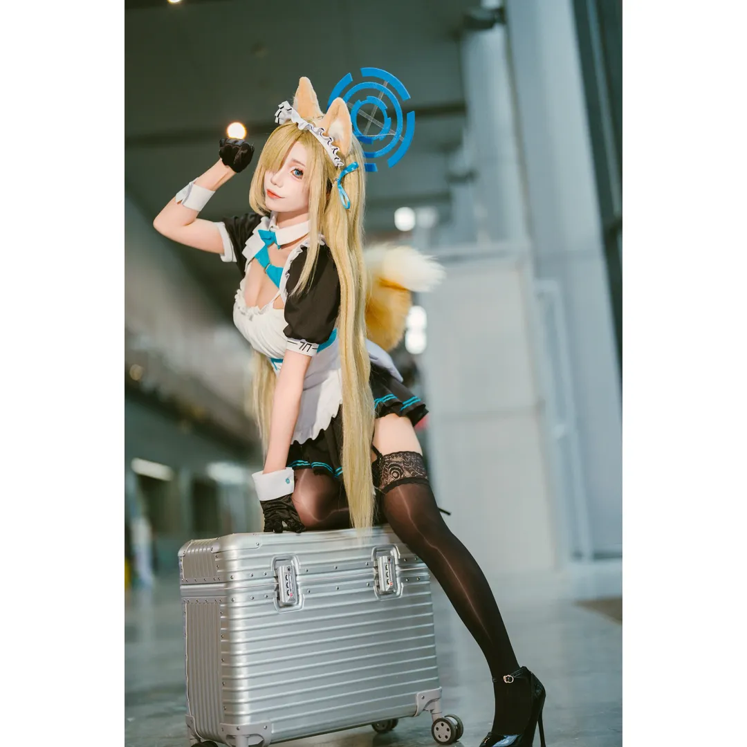 漫展返图, 碧蓝档案, 萤火虫漫展, 一之濑明日奈cos, 女仆装cosplay - 第4张