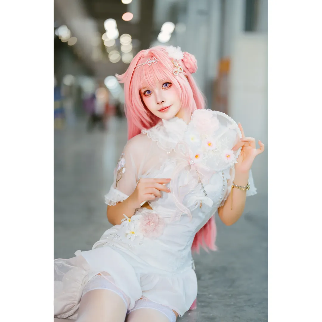 萤火虫漫展, 旗袍cos, 胜利女神NIKKE, 白丝穿搭, 桃乐丝cos - 第8张