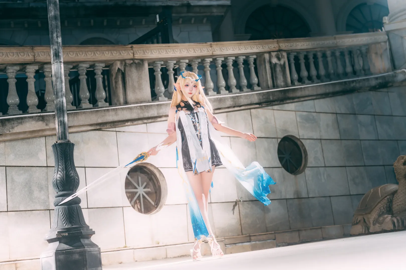 鳴潮, 雰囲気, カルテジア コスプレ, エルフ耳, 夜景ロケ - 8枚目