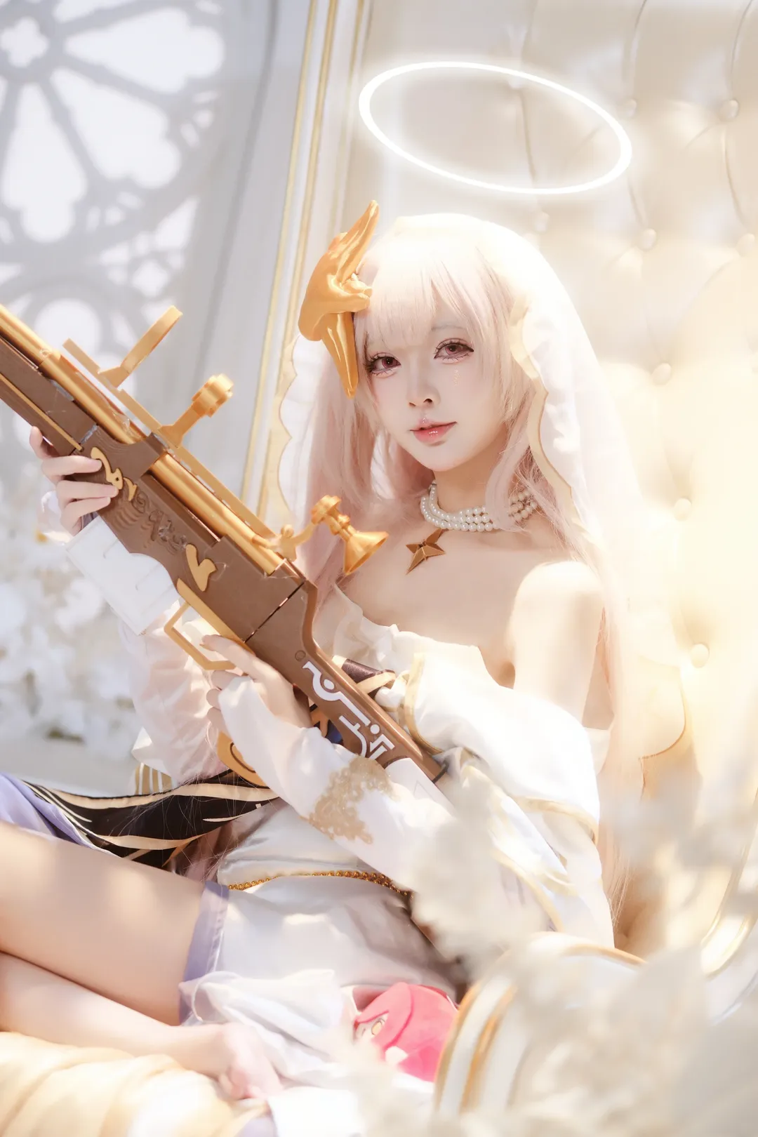 明日方舟, 音律联觉, 蕾缪安cos, 白毛天使cos, 高级感cosplay - 第3张