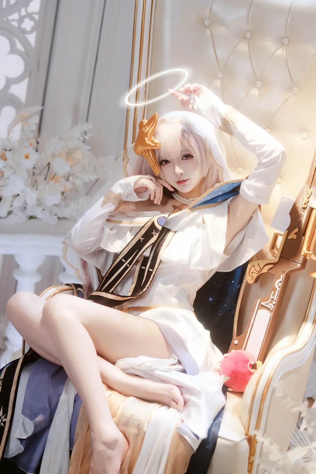明日方舟, 音律联觉, 蕾缪安cos, 白毛天使cos, 高级感cosplay