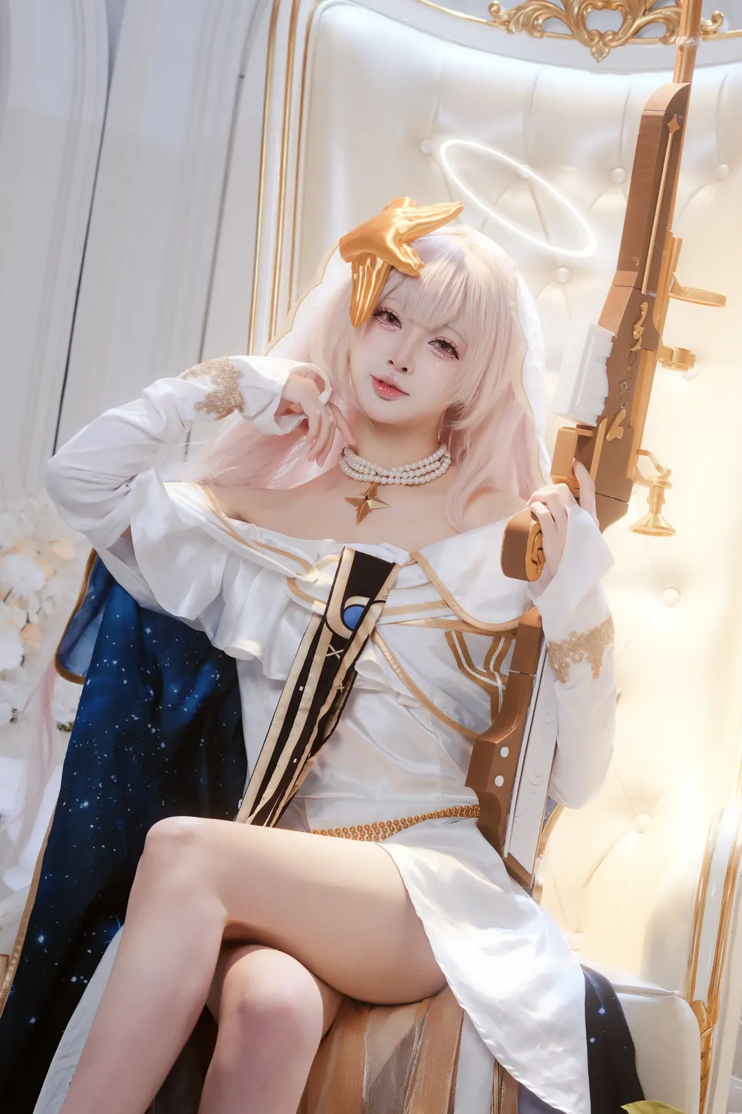 明日方舟, 音律联觉, 蕾缪安cos, 白毛天使cos, 高级感cosplay - 第5张