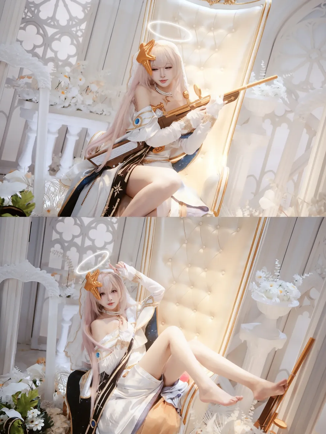 明日方舟, 音律联觉, 蕾缪安cos, 白毛天使cos, 高级感cosplay - 第6张