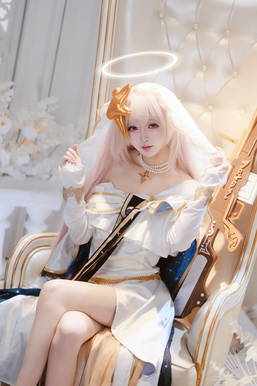 明日方舟, 音律联觉, 蕾缪安cos, 白毛天使cos, 高级感cosplay - 第7张