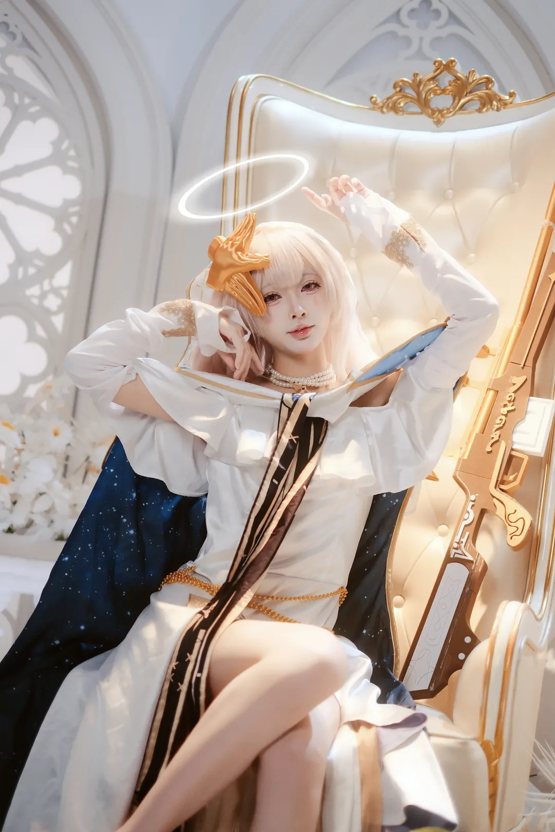 明日方舟, 音律联觉, 蕾缪安cos, 白毛天使cos, 高级感cosplay - 第9张