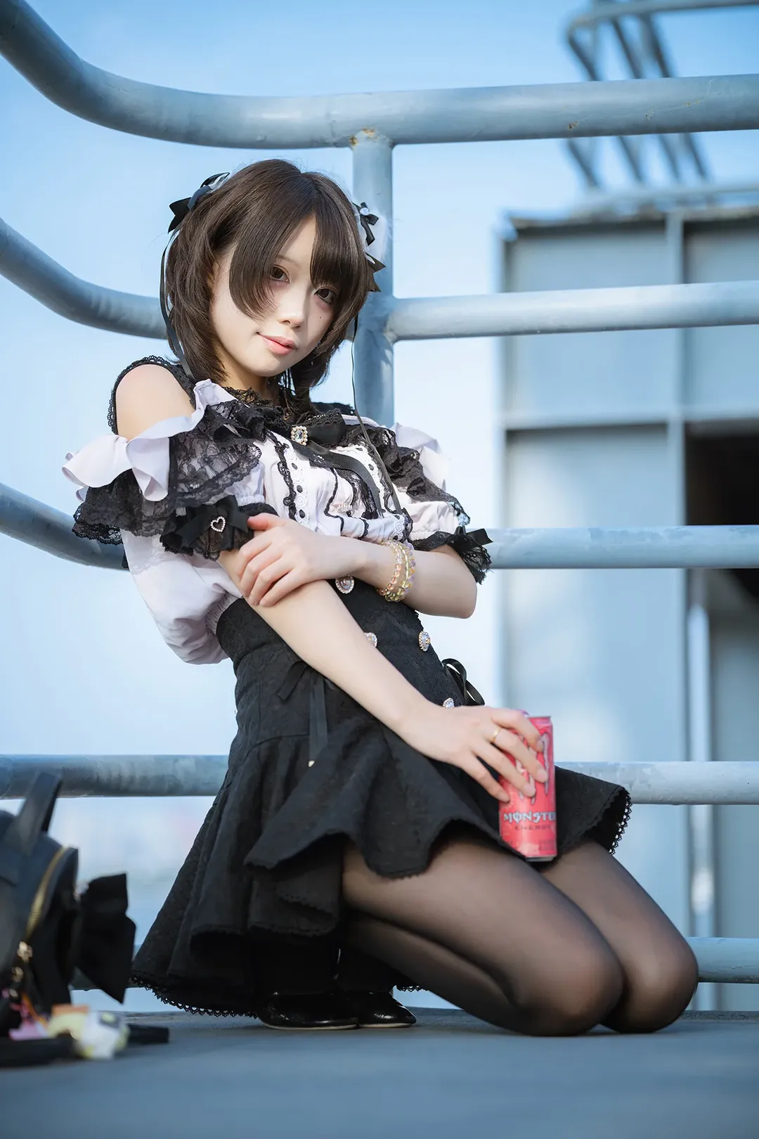 cosplay, 洛丽塔穿搭, 户外人像摄影, 女仆装写真, 江边拍照 - 第1张
