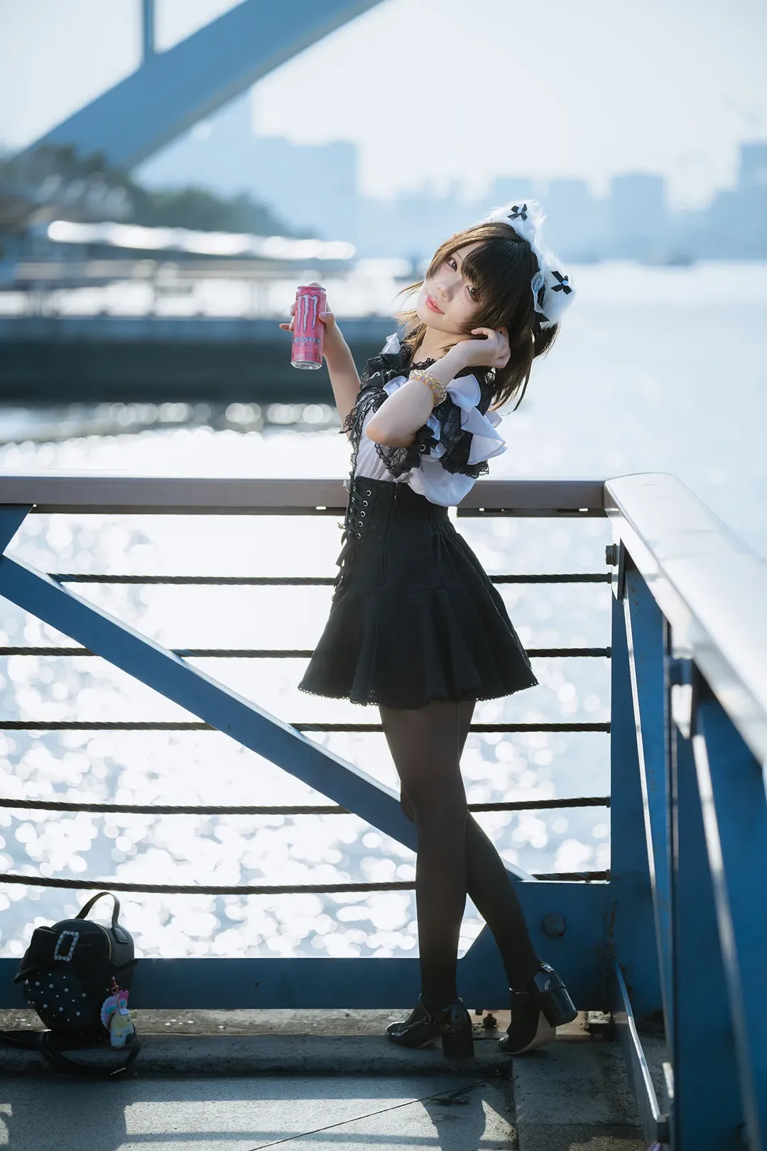 cosplay, 洛丽塔穿搭, 户外人像摄影, 女仆装写真, 江边拍照 - 第12张