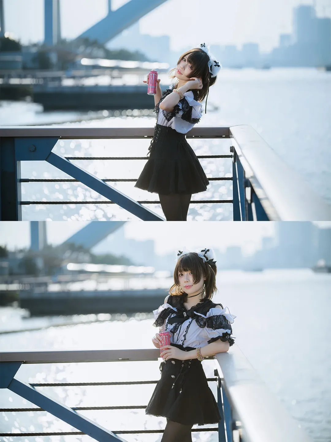 cosplay, 洛丽塔穿搭, 户外人像摄影, 女仆装写真, 江边拍照 - 第13张