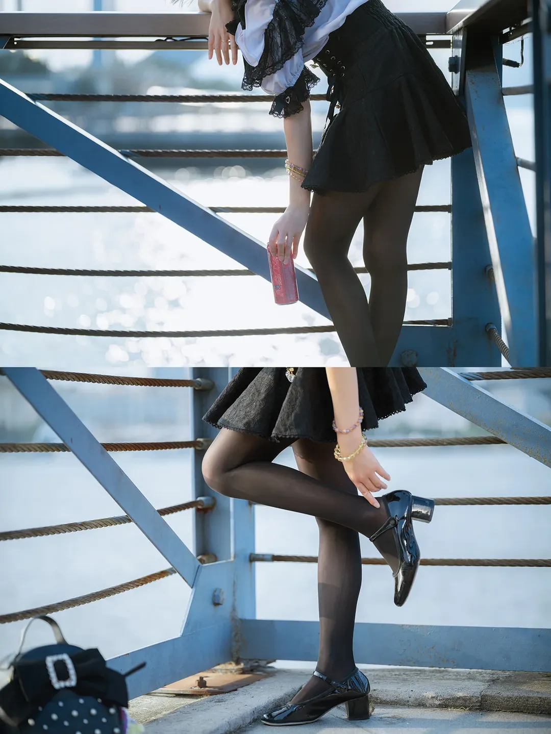 cosplay, 洛丽塔穿搭, 户外人像摄影, 女仆装写真, 江边拍照 - 第15张