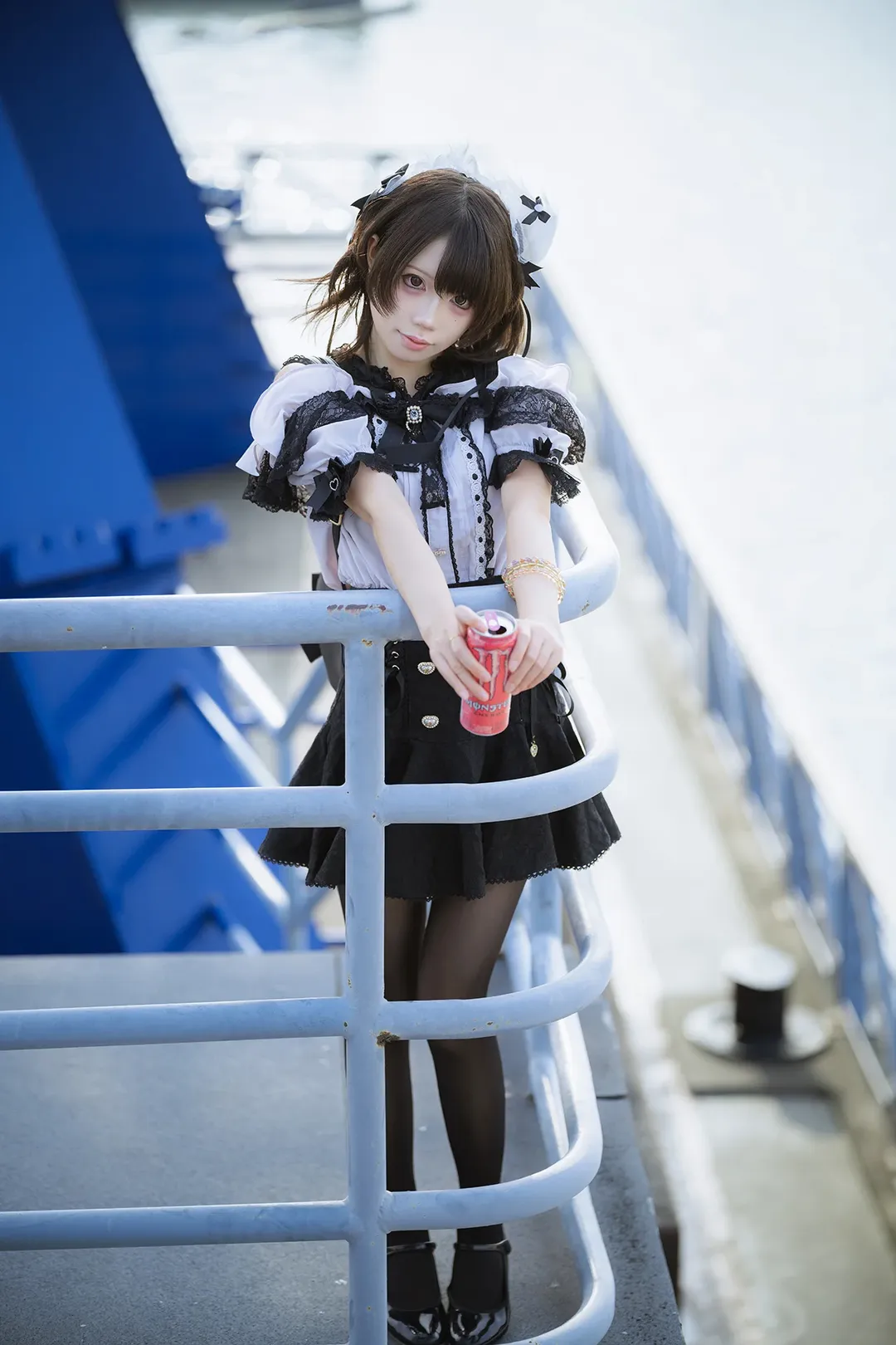 cosplay, 洛丽塔穿搭, 户外人像摄影, 女仆装写真, 江边拍照 - 第3张
