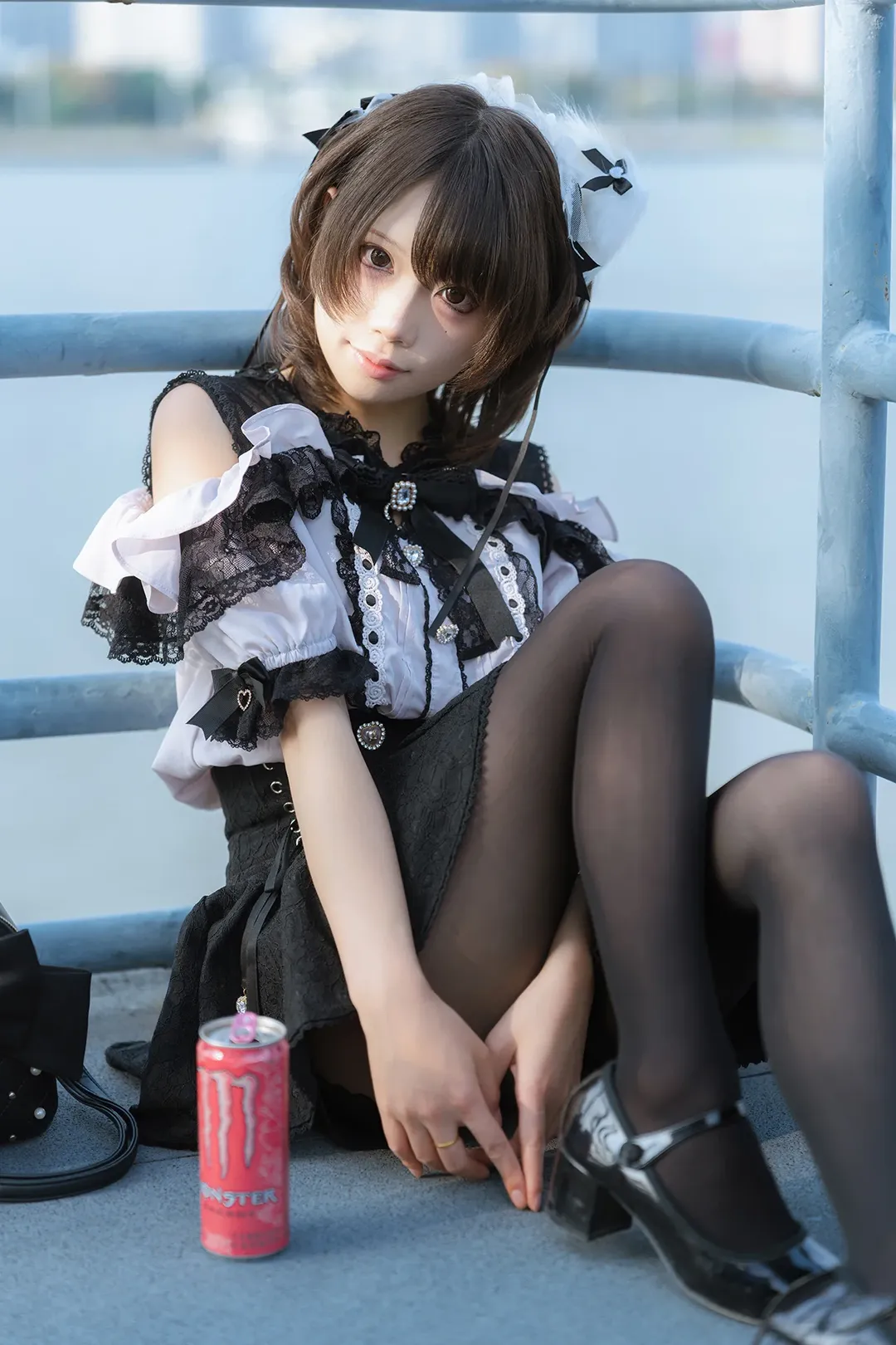 cosplay, 洛丽塔穿搭, 户外人像摄影, 女仆装写真, 江边拍照 - 第5张