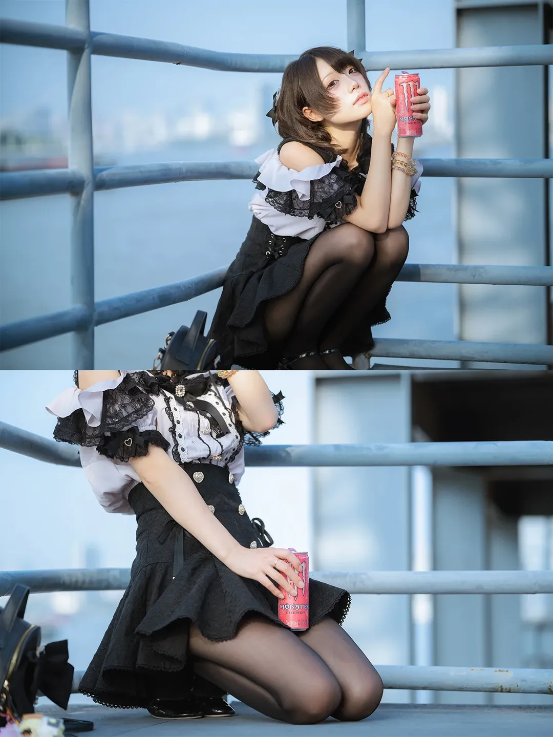 cosplay, 洛丽塔穿搭, 户外人像摄影, 女仆装写真, 江边拍照 - 第8张