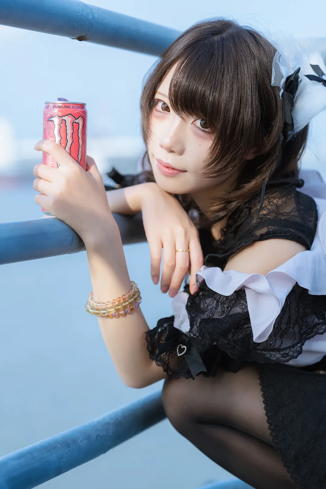 cosplay, 洛丽塔穿搭, 户外人像摄影, 女仆装写真, 江边拍照 - 第9张