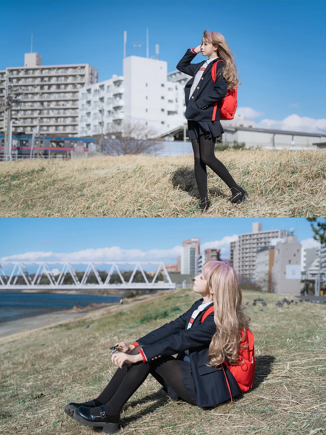 JK制服, ポートレート, コスプレ日常, 日本風スクールスタイル, 江戸川ロケ - 10枚目