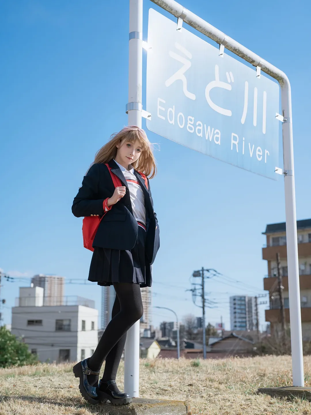 JK制服, ポートレート, コスプレ日常, 日本風スクールスタイル, 江戸川ロケ - 13枚目