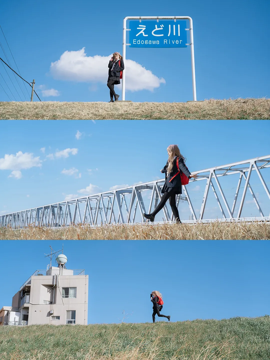 JK制服, ポートレート, コスプレ日常, 日本風スクールスタイル, 江戸川ロケ - 4枚目