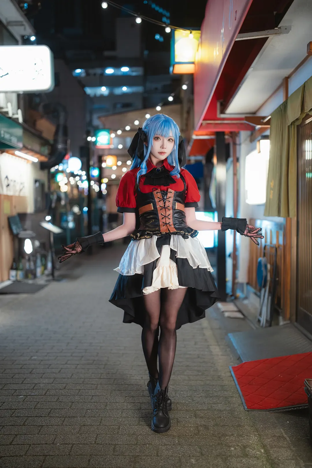 丰川祥子cos, 二次元cosplay, Ave Mujica, 夜景人像摄影, 街头风摄影 - 第13张