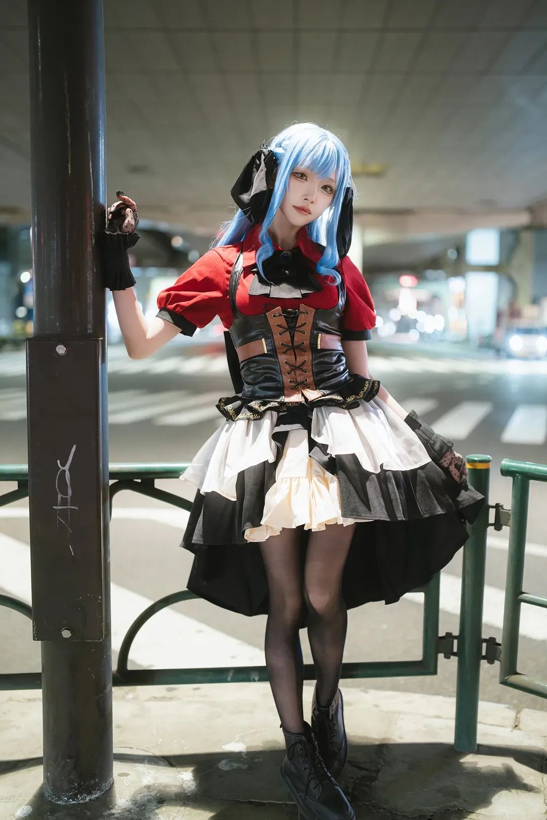 丰川祥子cos, 二次元cosplay, Ave Mujica, 夜景人像摄影, 街头风摄影 - 第17张