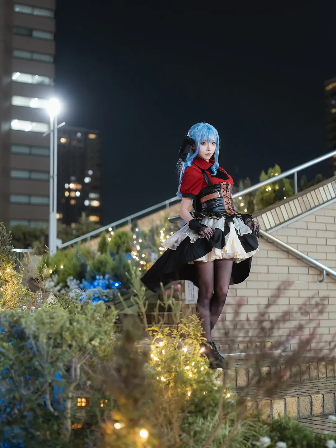 丰川祥子cos, 二次元cosplay, Ave Mujica, 夜景人像摄影, 街头风摄影 - 第6张