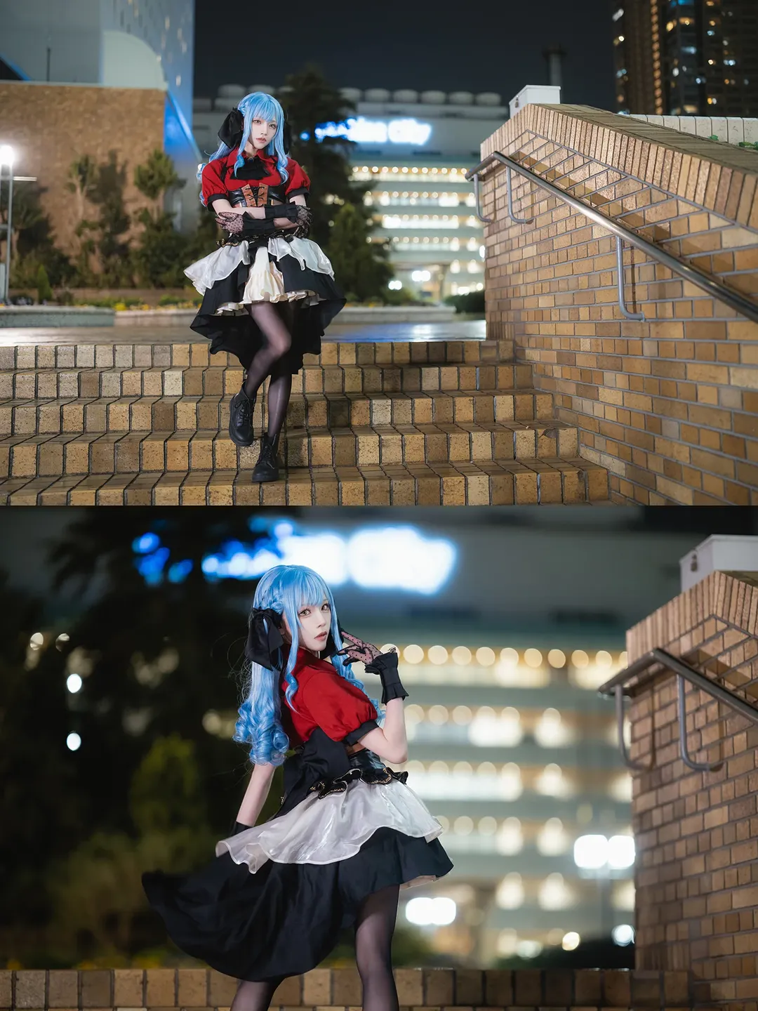 丰川祥子cos, 二次元cosplay, Ave Mujica, 夜景人像摄影, 街头风摄影 - 第7张