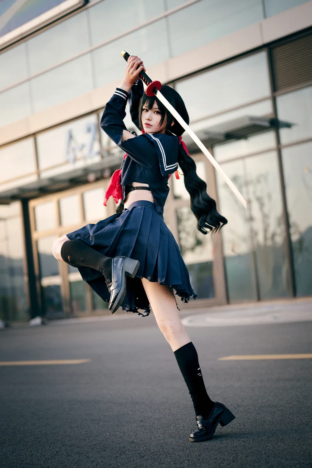 cosplay, 漫展返图, 战损妆, 斩服少女, 更衣小夜cos - 第1张