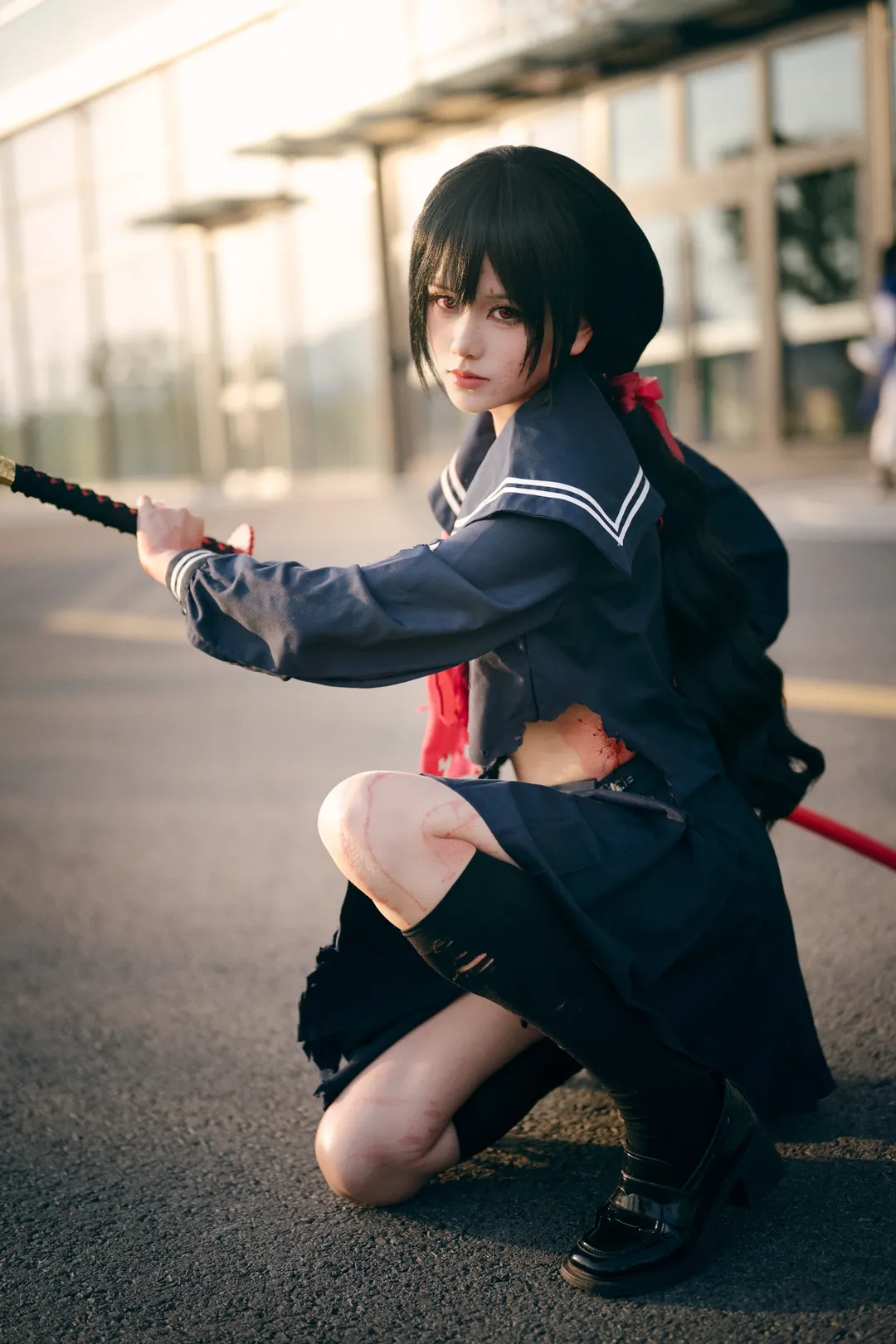 cosplay, 漫展返图, 战损妆, 斩服少女, 更衣小夜cos