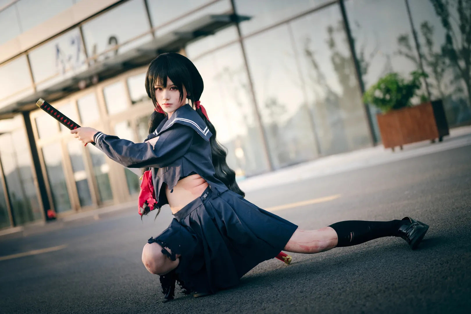 cosplay, 漫展返图, 战损妆, 斩服少女, 更衣小夜cos - 第4张