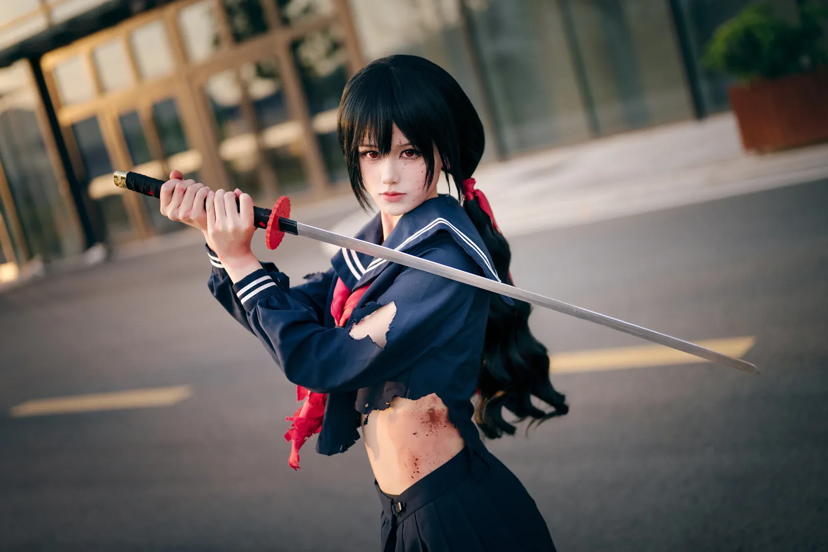 cosplay, 漫展返图, 战损妆, 斩服少女, 更衣小夜cos - 第6张