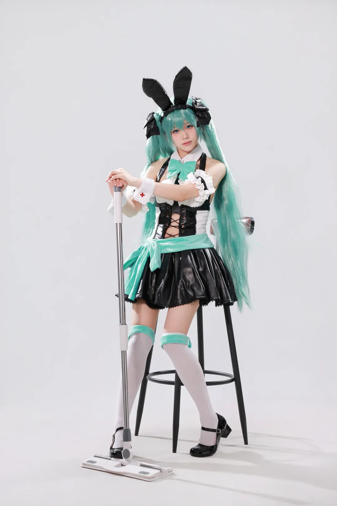2D, Bunny girl, Maid outfit, Hatsune Miku, Hatsune Miku cosplay - Image 6