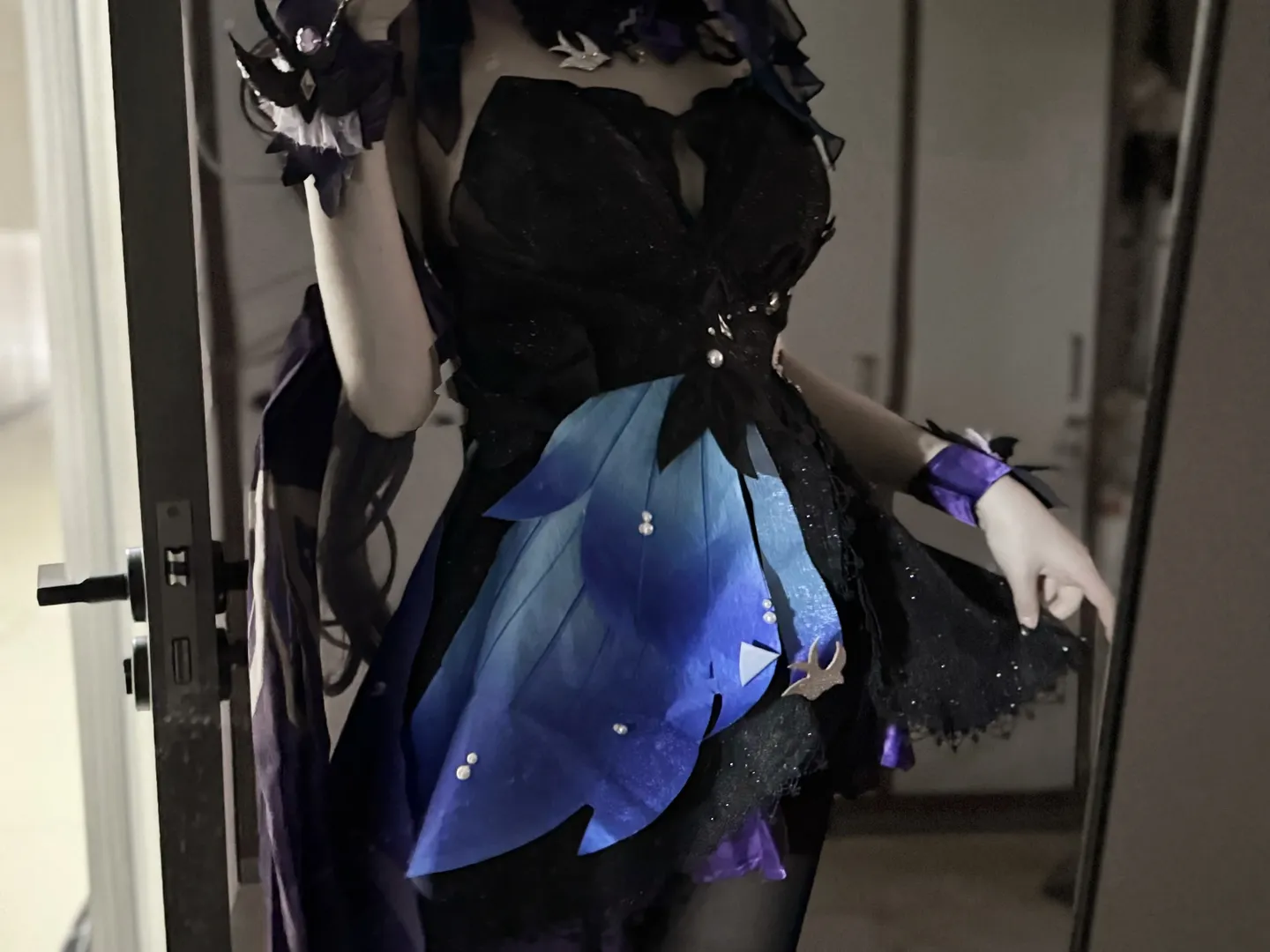 原神, 刻晴コスプレ, 鏡越しの自撮り, コスプレ日常, 二次元ファッション - 3枚目