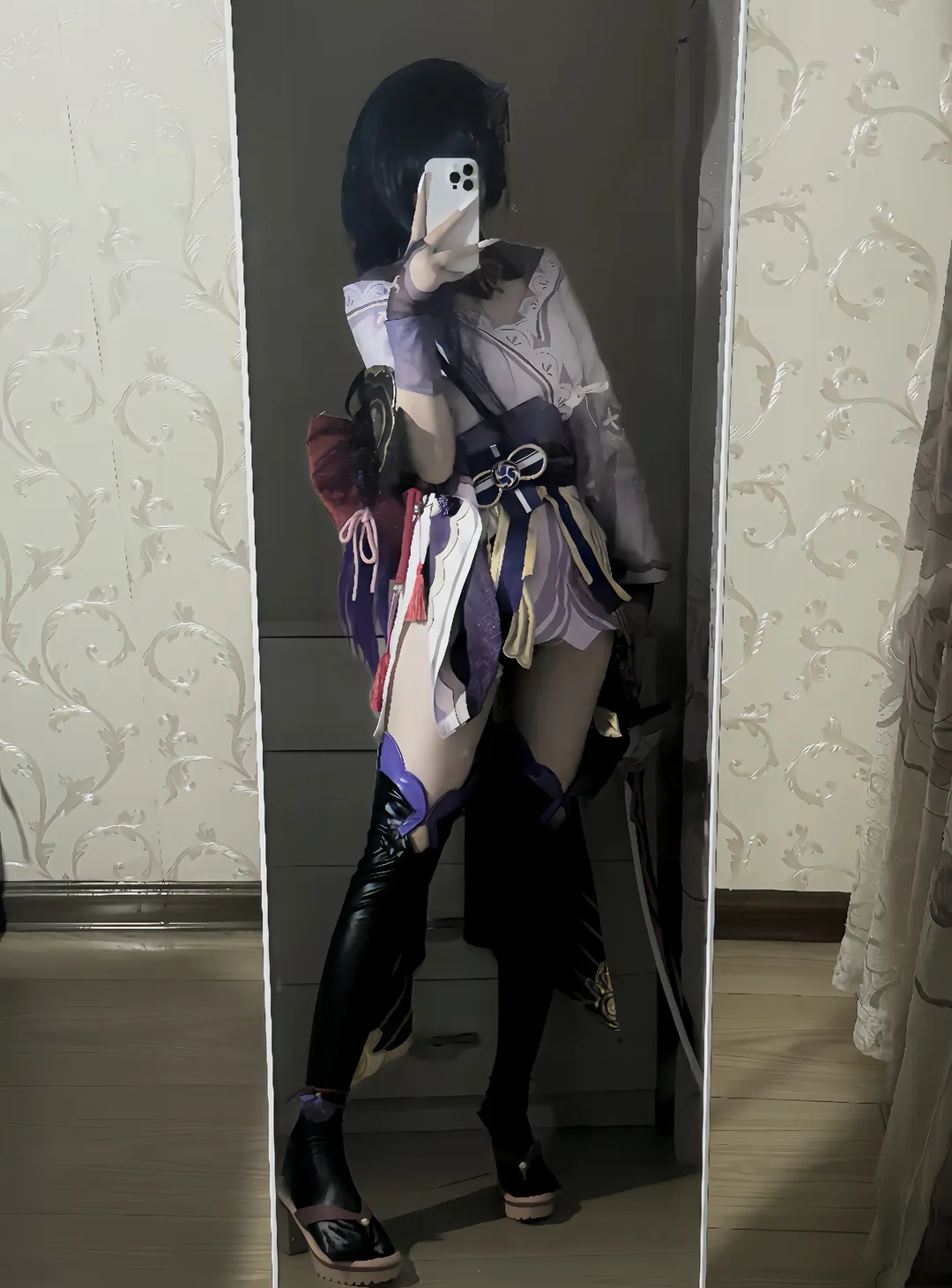 原神, 二次元摄影, cosplay穿搭, 雷电将军cos, cos试装