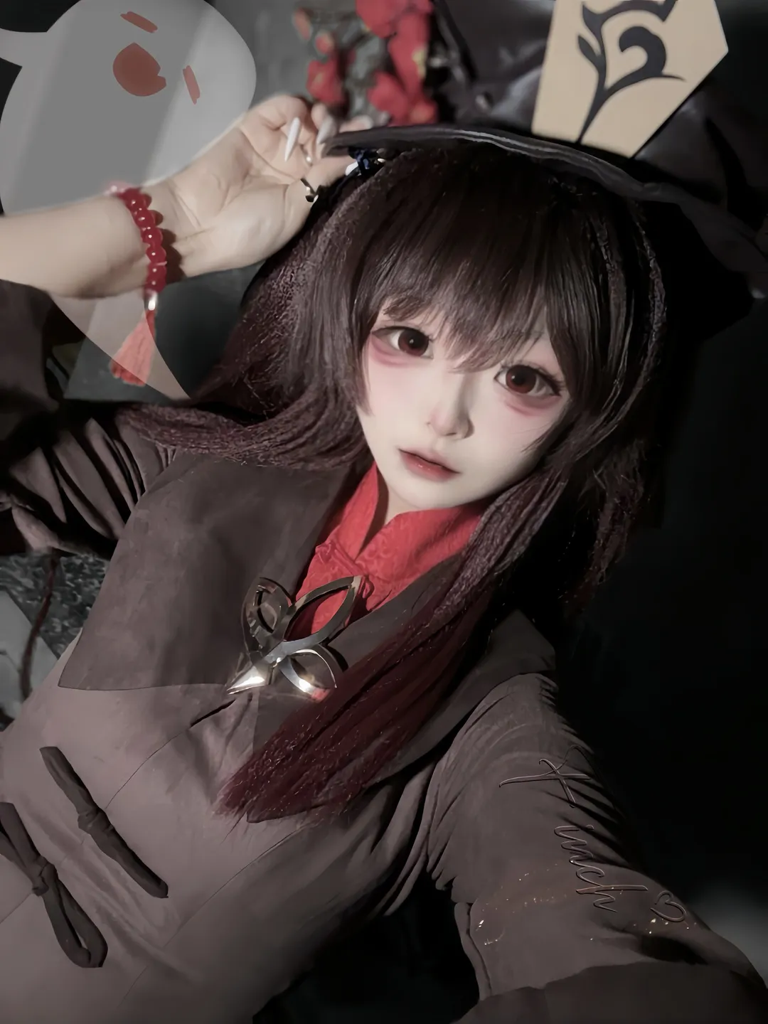 原神, 二次元摄影, 胡桃cos, cosplay穿搭, 暗黑风妆容