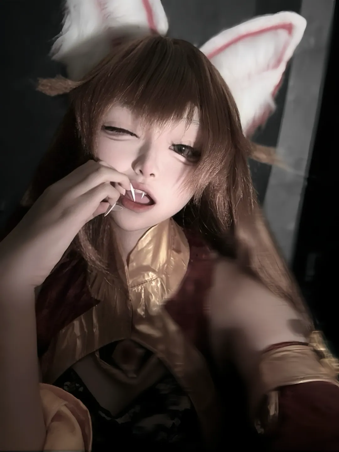 王者荣耀, cosplay妆容, 暗黑风摄影, 兽耳造型, 妲己cos