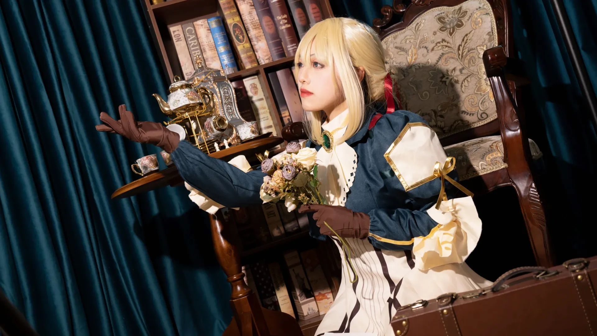cosplay正片, 薇尔莉特cos, 紫罗兰永恒花园, 复古风cos, 金发cosplay - 第1张