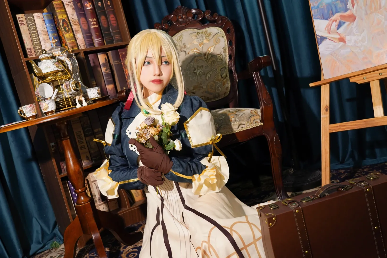cosplay正片, 薇尔莉特cos, 紫罗兰永恒花园, 复古风cos, 金发cosplay