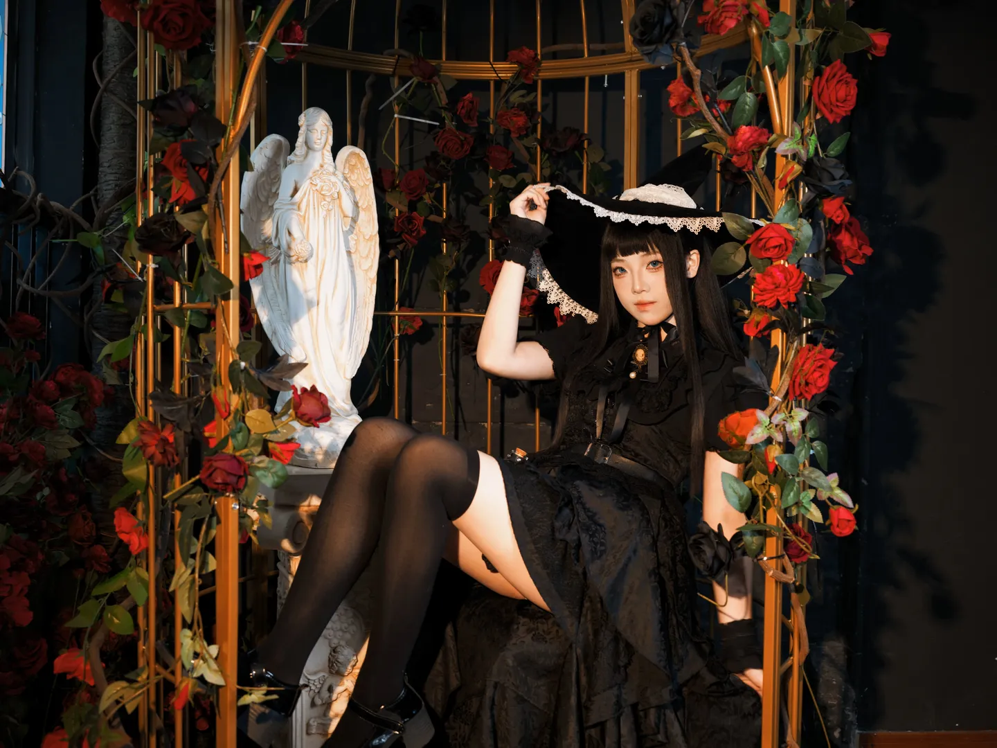 cosplay正片, 哥特洛丽塔, 刘佳怡cos, 我在惊悚游戏中封神, 暗黑写真