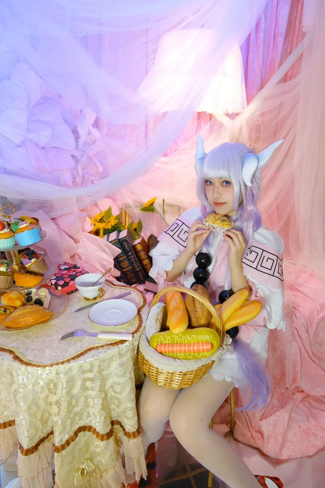 cosplay摄影, 梦幻少女风, 康娜cos, 小林家的龙女仆S, 白丝高跟鞋 - 第6张