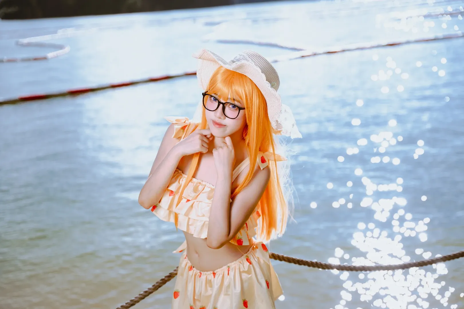 海边摄影, 夏日泳装, cosplay日常, 女神异闻录5, 佐仓双叶cos - 第2张