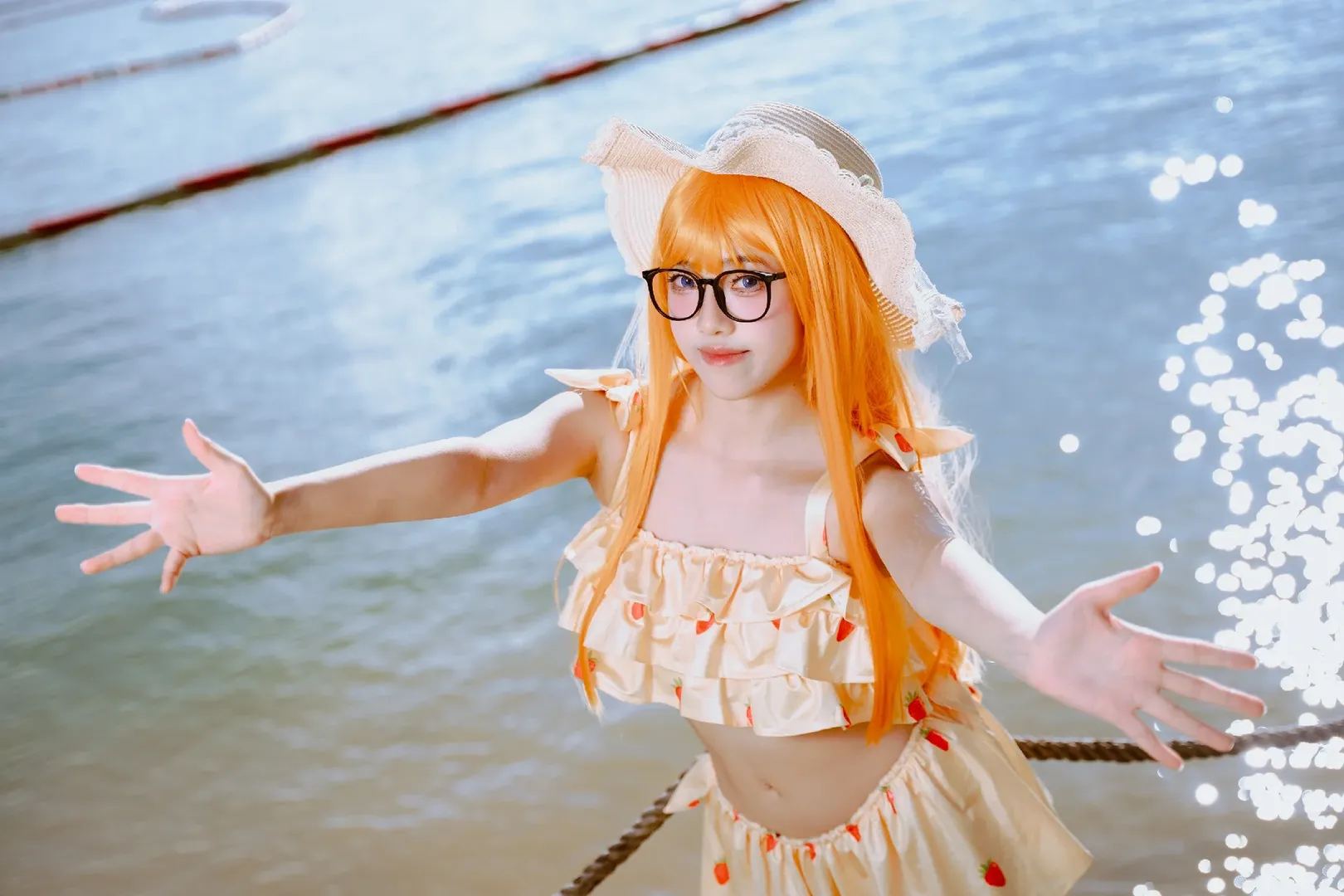 海边摄影, 夏日泳装, cosplay日常, 女神异闻录5, 佐仓双叶cos - 第3张