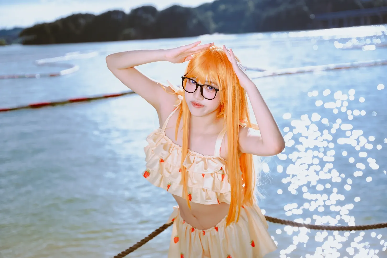 海边摄影, 夏日泳装, cosplay日常, 女神异闻录5, 佐仓双叶cos - 第5张