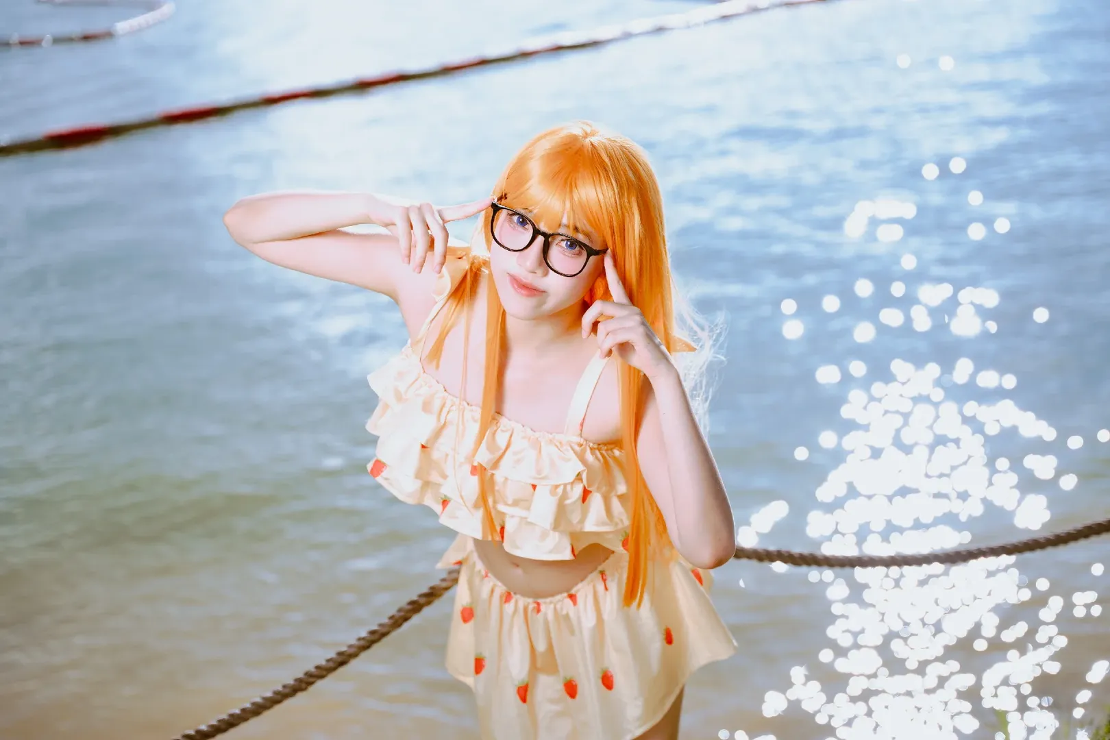 海边摄影, 夏日泳装, cosplay日常, 女神异闻录5, 佐仓双叶cos - 第6张
