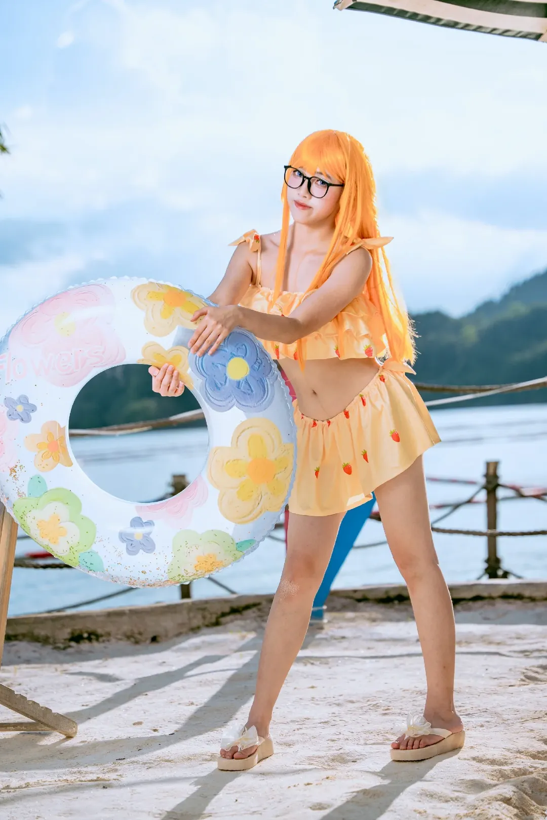 海边摄影, 夏日泳装, cosplay日常, 女神异闻录5, 佐仓双叶cos - 第7张