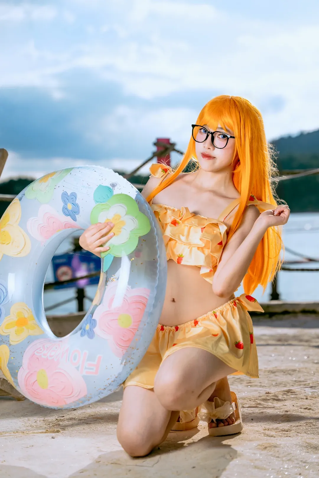 海边摄影, 夏日泳装, cosplay日常, 女神异闻录5, 佐仓双叶cos - 第9张