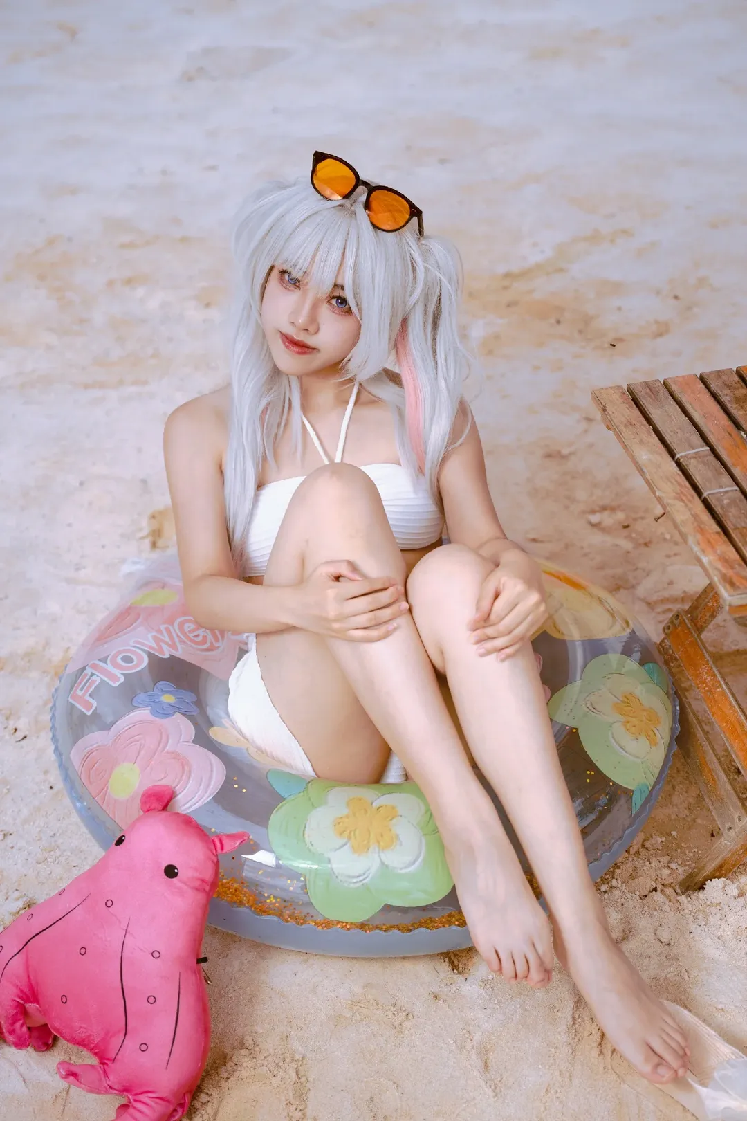 Anime-style fashion, Cosmic Princess Kaguya!, Swimsuit cosplay, Beach photoshoot, Yachiyo cosplay - Image 2