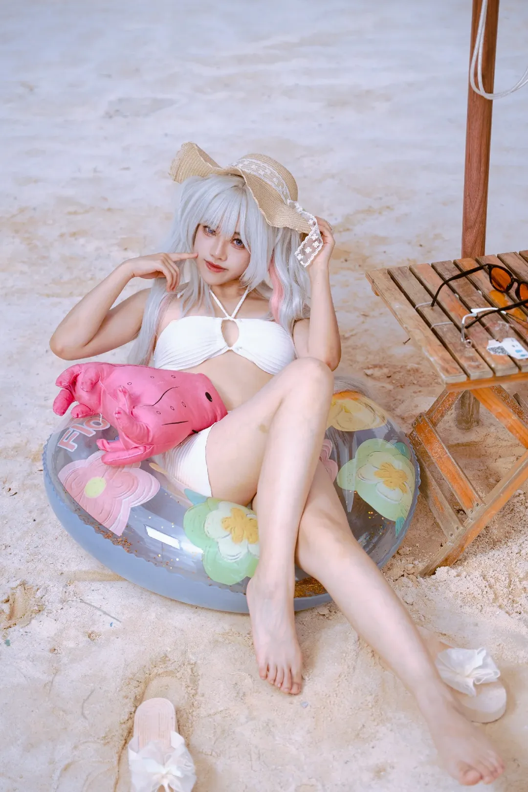 Anime-style fashion, Cosmic Princess Kaguya!, Swimsuit cosplay, Beach photoshoot, Yachiyo cosplay - Image 4