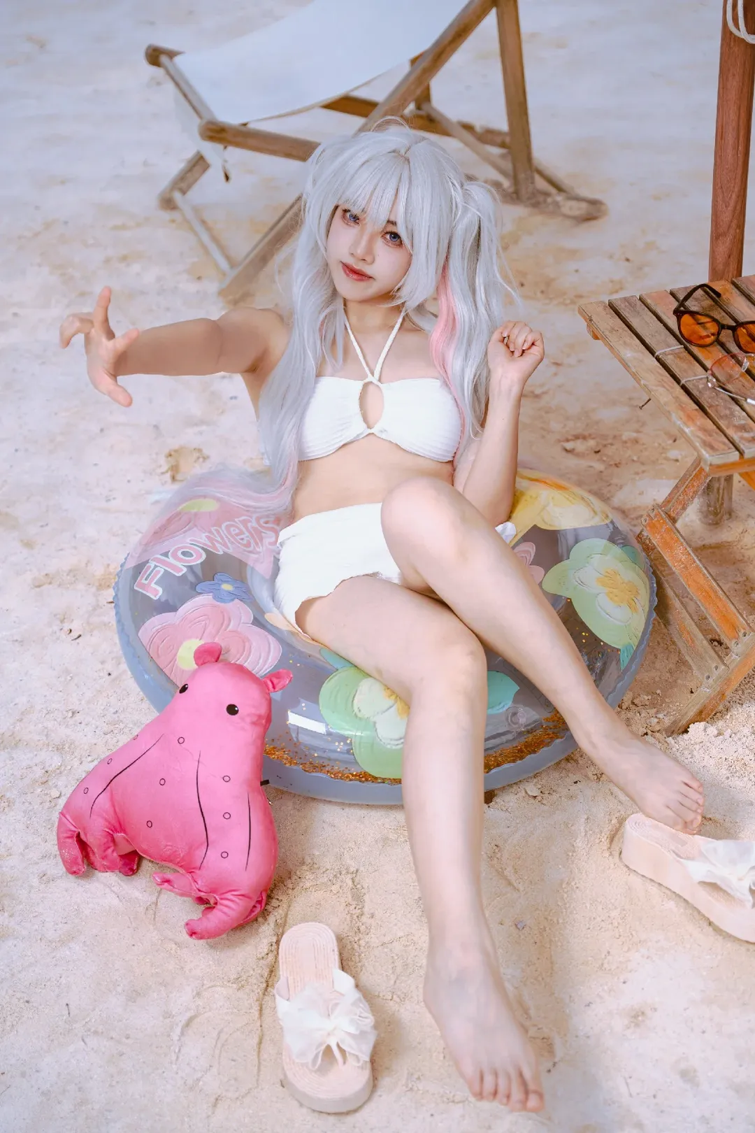 Anime-style fashion, Cosmic Princess Kaguya!, Swimsuit cosplay, Beach photoshoot, Yachiyo cosplay - Image 5