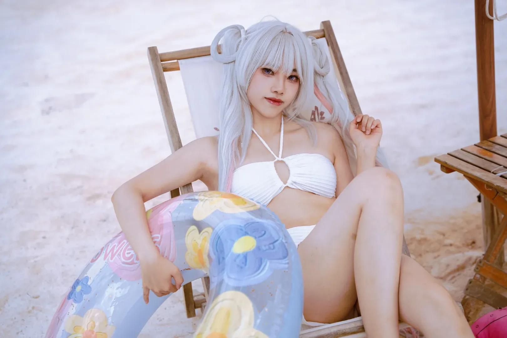 Anime-style fashion, Cosmic Princess Kaguya!, Swimsuit cosplay, Beach photoshoot, Yachiyo cosplay - Image 6